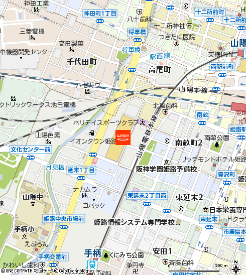 マックスバリュイオンタウン姫路店付近の地図